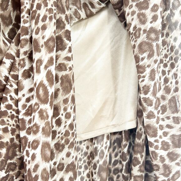 Forever 21 Womens Y2K Whimsical Leopard Animal Print Chiffon Maxi Skirt Size S‎ - Picture 7 of 8